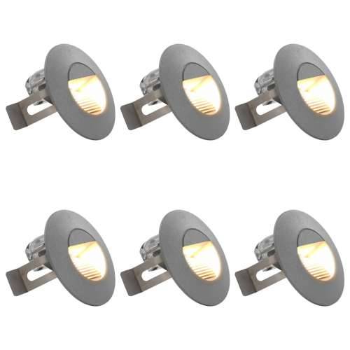 Vanjske LED zidne svjetiljke 6 kom 5 W srebrne okrugle - 6 Okruglo Cijena