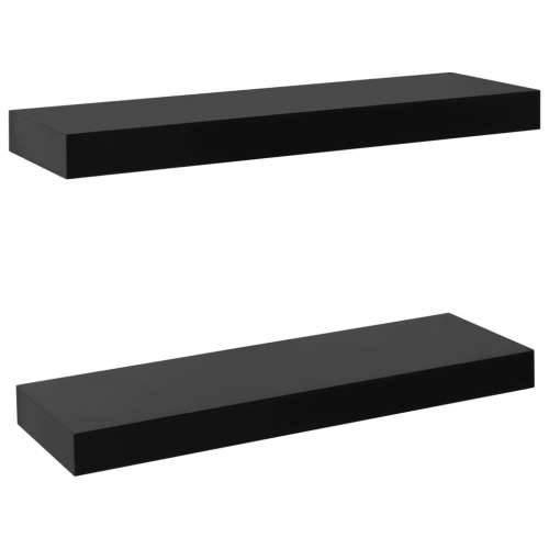 Plutajuće zidne police 2 kom crne 40 x 20 x 3,8 cm - 40 x 20 x 3.8 cm 2 1 Cijena