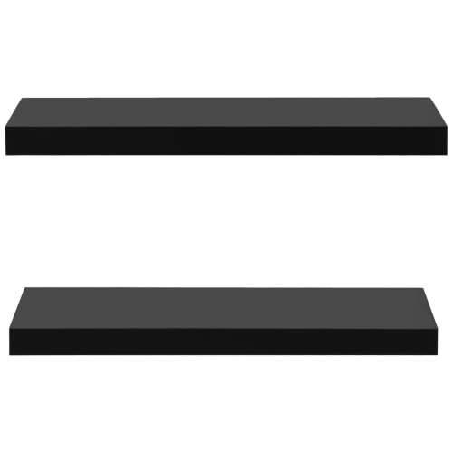 Plutajuće zidne police 2 kom crne 60 x 20 x 3,8 cm - 60 x 20 x 3.8 cm 2 1 Cijena