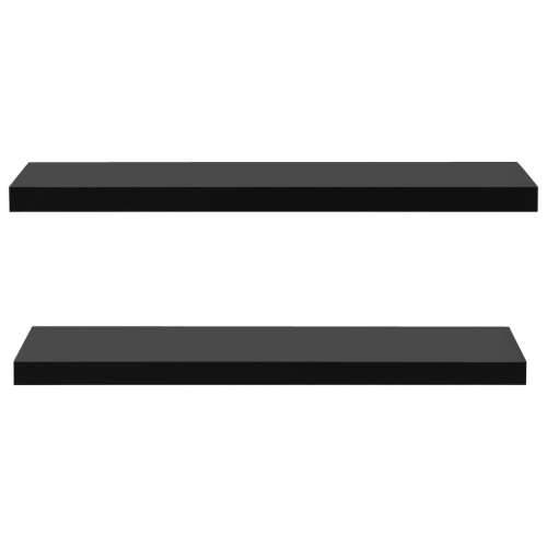 Plutajuće zidne police 2 kom crne 120 x 20 x 3,8 cm - 120 x 20 x 3.8 cm 2 1 Cijena