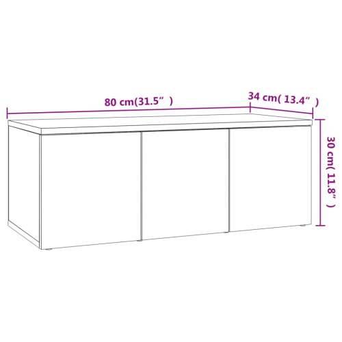 TV ormarić siva boja betona 80 x 34 x 30 cm konstruirano drvo - Beton siva 1 Cijena