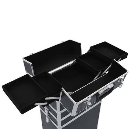 Kolica za šminku aluminijska crna - Crna 1 Cijena