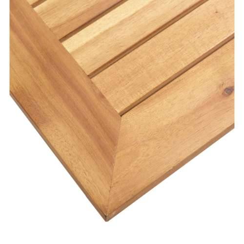 Vrtni bočni stolić 45 x 45 x 38 cm od bagremovog drva i čelika - 1 Masivno bagremovo drvo Cijena