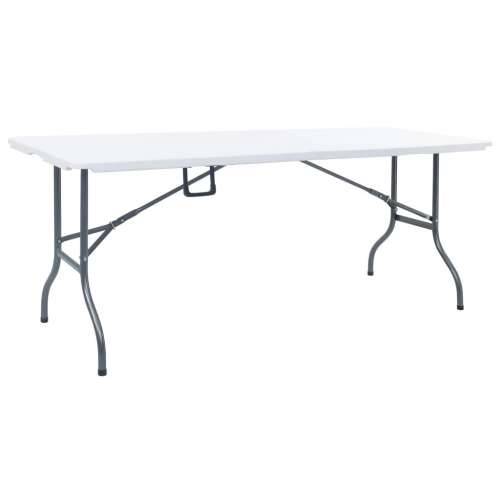 Sklopivi vrtni stol bijeli 180 x 72 x 72 cm HDPE Cijena