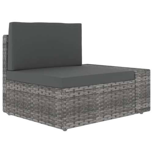 3-dijelna vrtna garnitura od poliratana siva - Siva 1 Kutna sofa (lijevi naslon za ruku) + kutna sofa (desni naslon za ruku) + s Cijena