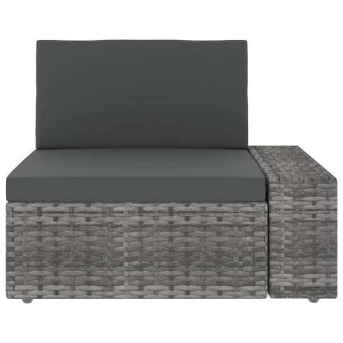 3-dijelna vrtna garnitura od poliratana siva - Siva 1 Kutna sofa (lijevi naslon za ruku) + kutna sofa (desni naslon za ruku) + s Cijena