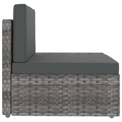 3-dijelna vrtna garnitura od poliratana siva - Siva 1 Kutna sofa (lijevi naslon za ruku) + kutna sofa (desni naslon za ruku) + s Cijena