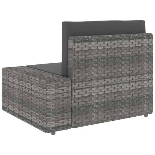 3-dijelna vrtna garnitura od poliratana siva - Siva 1 Kutna sofa (lijevi naslon za ruku) + kutna sofa (desni naslon za ruku) + s Cijena