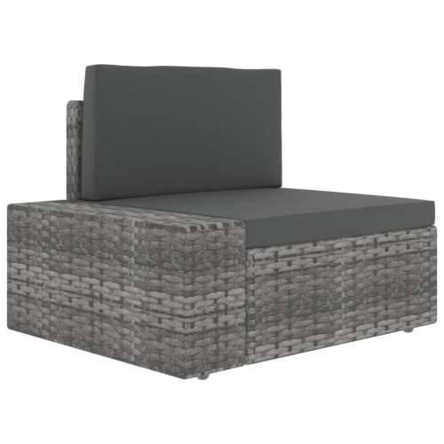 3-dijelna vrtna garnitura od poliratana siva - Siva 1 Kutna sofa (lijevi naslon za ruku) + kutna sofa (desni naslon za ruku) + s Cijena