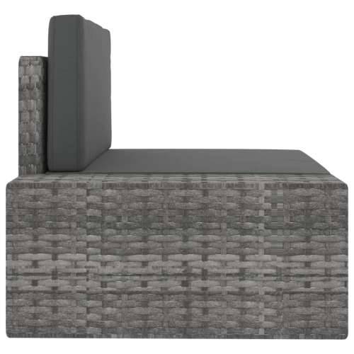 3-dijelna vrtna garnitura od poliratana siva - Siva 1 Kutna sofa (lijevi naslon za ruku) + kutna sofa (desni naslon za ruku) + s Cijena