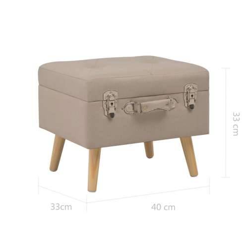 Tabure za pohranu od tkanine 40 cm bež - Bež Cijena