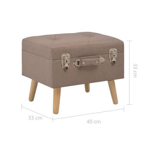 Tabure za pohranu od tkanine 40 cm smeđi - Smeđa Cijena
