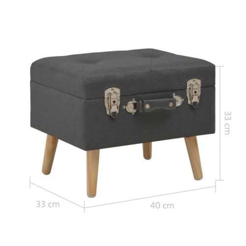 Tabure za pohranu od tkanine 40 cm tamnosivi - Siva Cijena