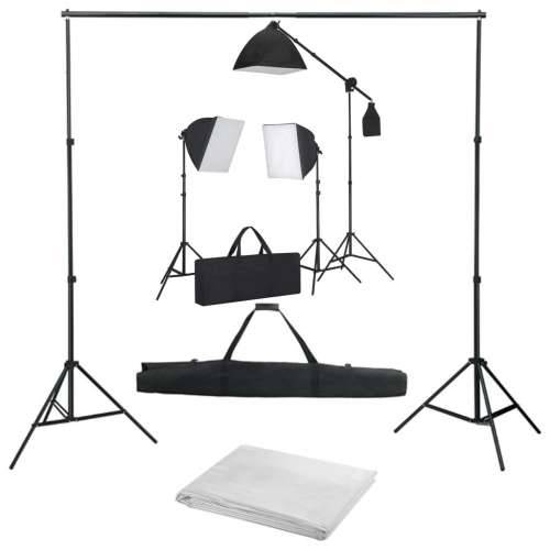 Oprema za fotografski studio sa svjetlima softbox i pozadinom Cijena