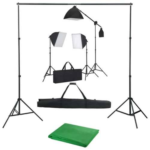 Oprema za fotografski studio sa svjetlima softbox i pozadinom Cijena