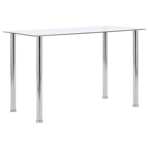Blagovaonski stol prozirni 120 x 60 x 75 cm od kaljenog stakla Cijena