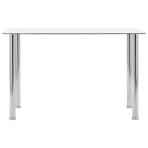 Blagovaonski stol prozirni 120 x 60 x 75 cm od kaljenog stakla Cijena
