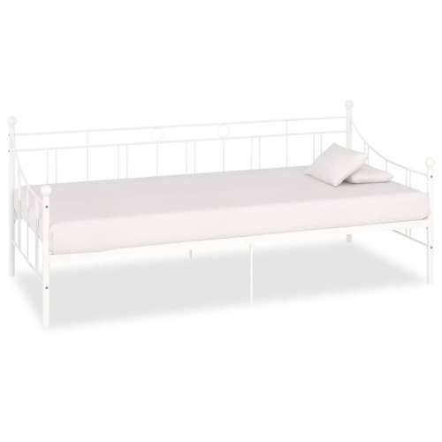 Okvir za dnevni ležaj bijeli metalni 90 x 200 cm - Bijela 90 x 200 cm Cijena