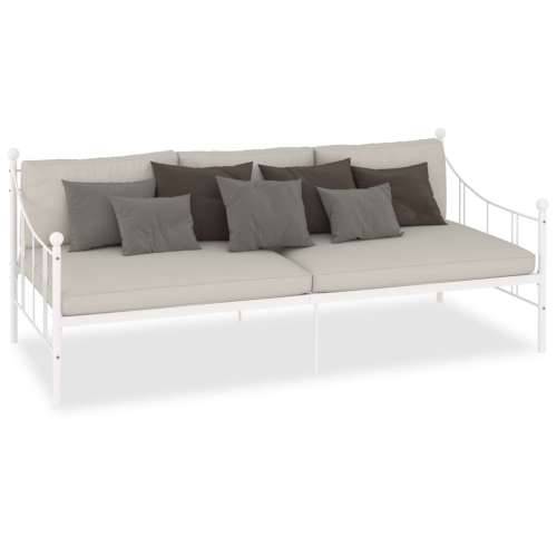 Okvir za dnevni ležaj bijeli metalni 90 x 200 cm - Bijela 90 x 200 cm Cijena