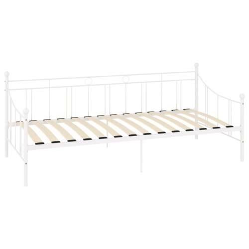 Okvir za dnevni ležaj bijeli metalni 90 x 200 cm - Bijela 90 x 200 cm Cijena