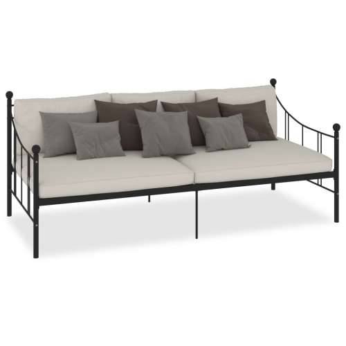Okvir za dnevni ležaj crni metalni 90 x 200 cm - Crna 90 x 200 cm Cijena