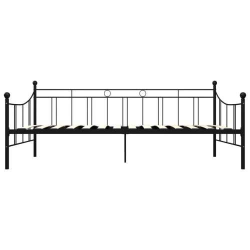 Okvir za dnevni ležaj crni metalni 90 x 200 cm - Crna 90 x 200 cm Cijena