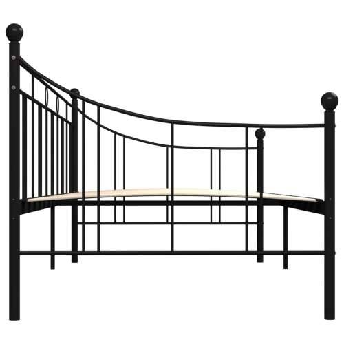 Okvir za dnevni ležaj crni metalni 90 x 200 cm - Crna 90 x 200 cm Cijena