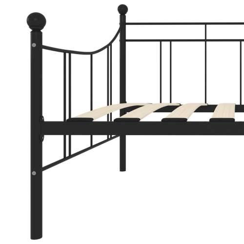 Okvir za dnevni ležaj crni metalni 90 x 200 cm - Crna 90 x 200 cm Cijena
