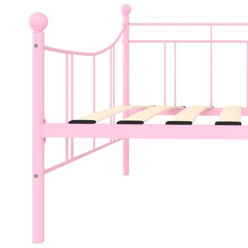 Okvir za dnevni ležaj ružičasti metalni 90 x 200 cm - Ružičasta 90 x 200 cm Cijena