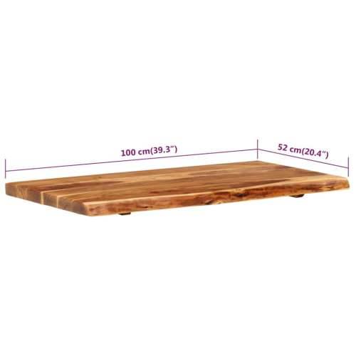 Vrh za kupaonski ormarić od bagremovog drva 100x52x3,8 cm - 100 x 52 x 3.8 cm Cijena