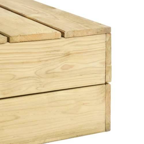 2-dijelna vrtna garnitura od impregnirane borovine - kutna + stol 1 Cijena