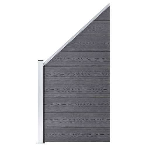 Set ograda pd WPC-a 3 kvadratne + 1 kosa 619 x 186 cm sivi Cijena