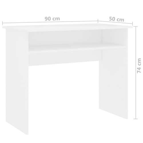 Radni stol bijeli 90 x 50 x 74 cm od iverice Cijena