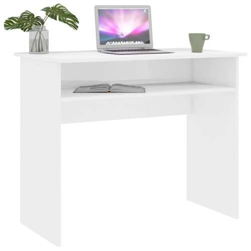 Radni stol visoki sjaj bijeli 90 x 50 x 74 cm od iverice Cijena