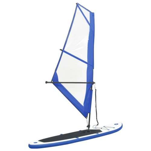 Daska za veslanje stojeći na napuhavanje s jedrom plavo-bijela Cijena