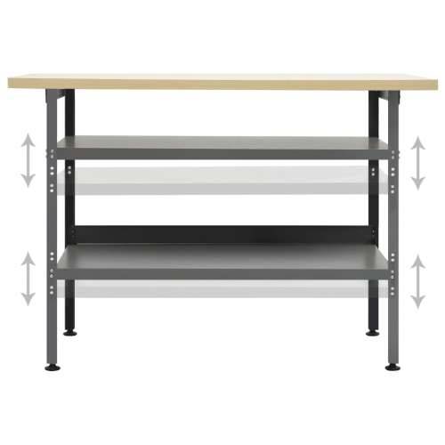 Radni stol sivi 120 x 60 x 85 cm čelični Cijena