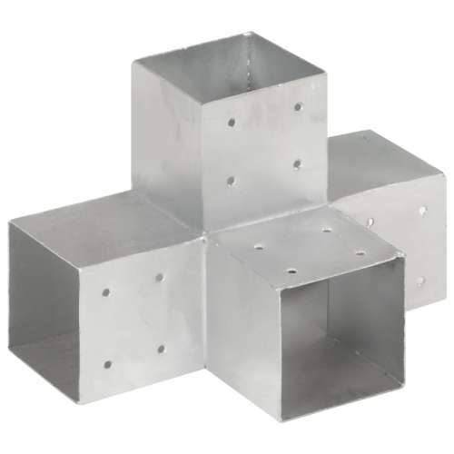 Spojnici za stupove u X-obliku 4 kom pocinčani metal 101x101 mm - 101 x 101 mm 4 Oblik slova X Cijena