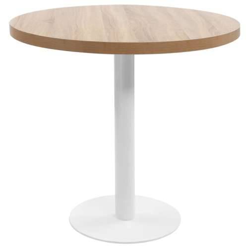 Bistro stol svjetlosmeđi 80 cm MDF svijetlo smeđa i bijela 80 x 75 cm 1 Cijena