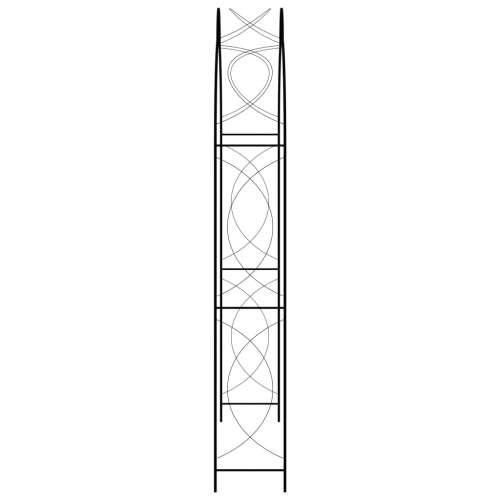Vrtni luk crni 150 x 34 x 240 cm željezni  Cijena
