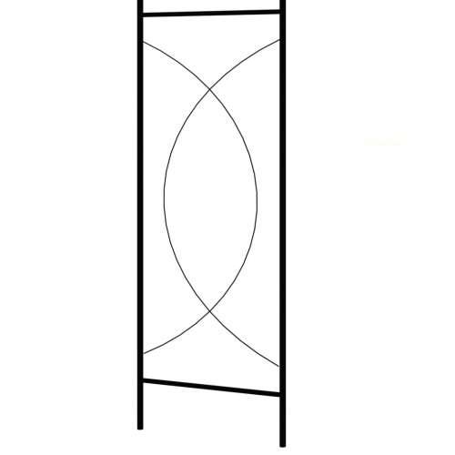 Vrtni luk crni 150 x 34 x 240 cm željezni  Cijena