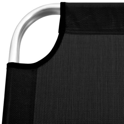 Visoki sklopivi ležaj za sunčanje za starije crni aluminijski - Crna 1 Cijena