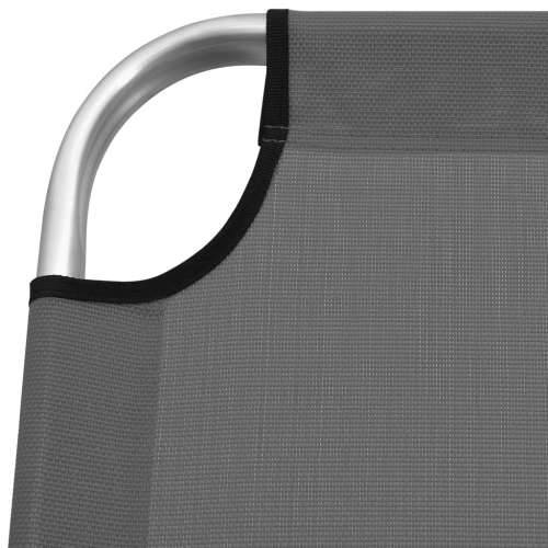 Visoki sklopivi ležaj za sunčanje za starije sivi aluminijski Siva 1 Cijena