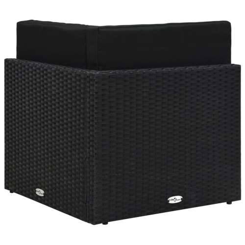 Modularna kutna sofa od poliratana crna - Crna 1 kutna sofa Cijena