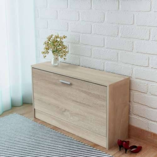Klupa za odlaganje cipela boja hrasta 80 x 24 x 45 cm - Boja hrasta 1 Cijena