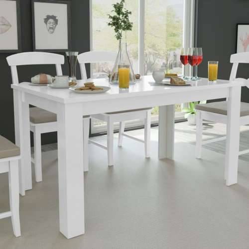 Blagavaonski stol 140 x 80 x 75 cm bijeli Cijena