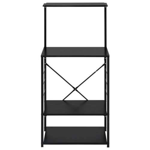 Ormarić za mikrovalnu pećnicu crni 60 x 39,6 x 123 cm drveni - Crna Cijena