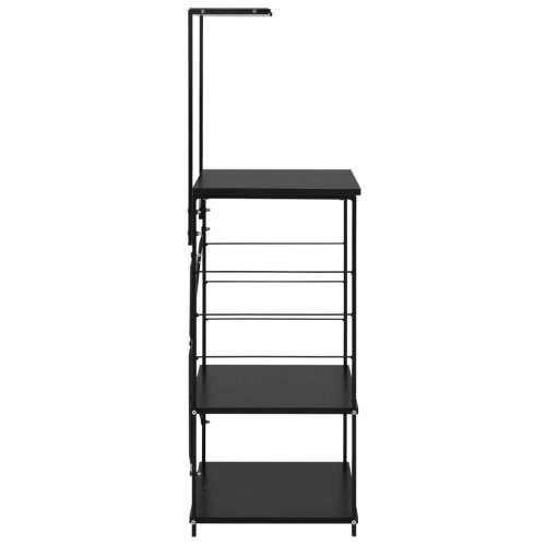 Ormarić za mikrovalnu pećnicu crni 60 x 39,6 x 123 cm drveni - Crna Cijena