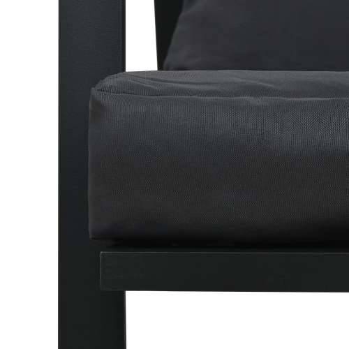 5-dijelna vrtna garnitura od aluminija s jastucima tamnosiva Cijena