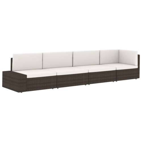 Modularna srednja sofa od poliratana siva - Siva 1 srednja sofa Cijena