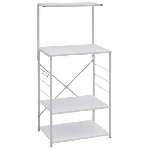 Ormarić za mikrovalnu pećnicu bijeli 60 x 39,6 x 123 cm drveni - Bijela Cijena